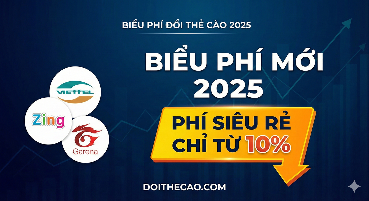 Biểu phí đổi thẻ cào mới nhất 2025