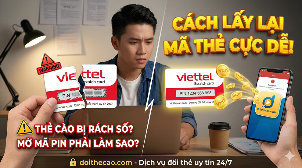 Thẻ cào bị rách số, mờ mã PIN phải làm sao? Hướng dẫn cách xử lý nhanh nhất